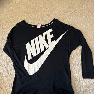 Nike Black Tee with White Logo